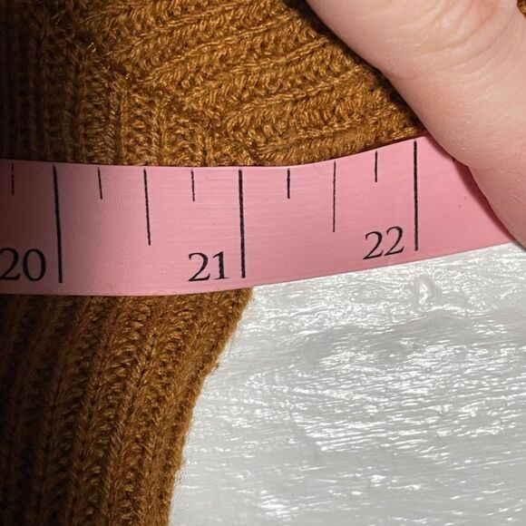 Vintage Suede Knit Jacket M 70s Orange Brown Cowhide Full Zip Retro Ricky Style - Picture 13 of 14